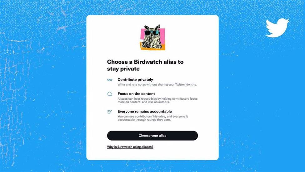 Medios sociales: Twitter añade los alias a su servicio de verificación Birdwatch para preservar la privacidad