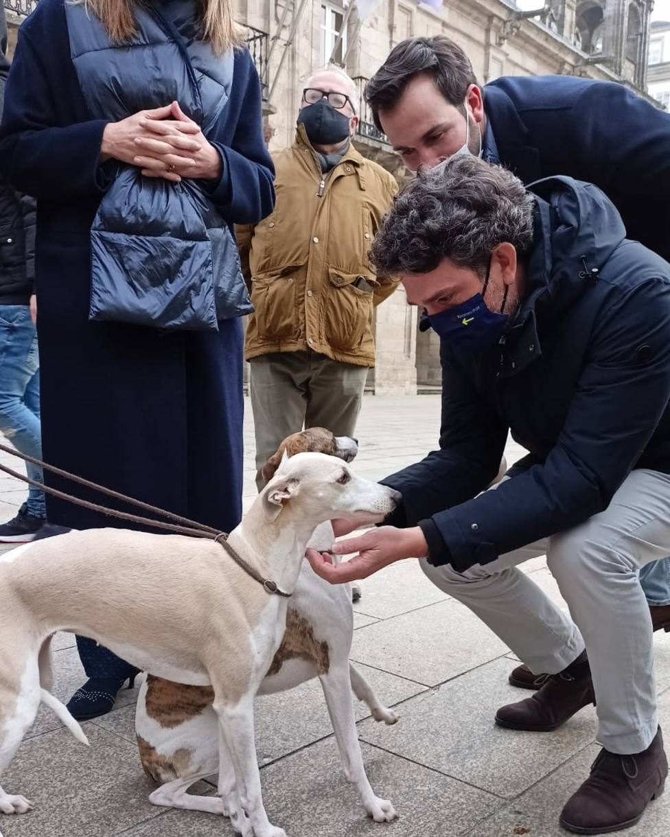 La exposición canina fue presentada en la Praza Maior de Lugo