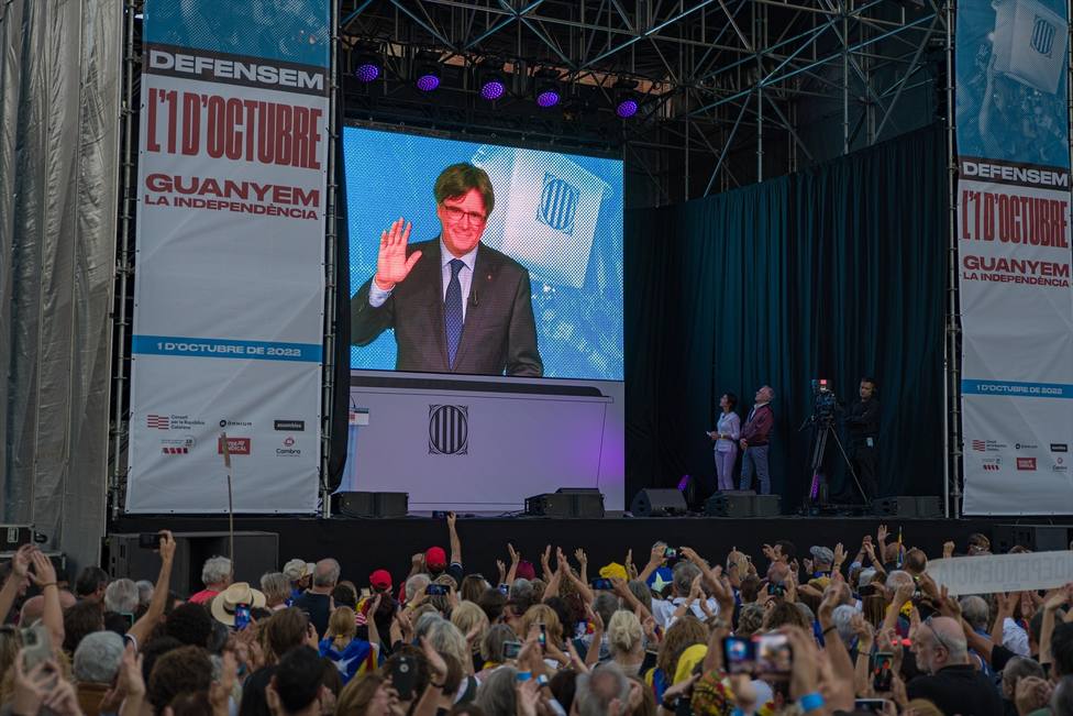 Puigdemont interviene de forma telemática en los actos del quinto aniversario del 1-O