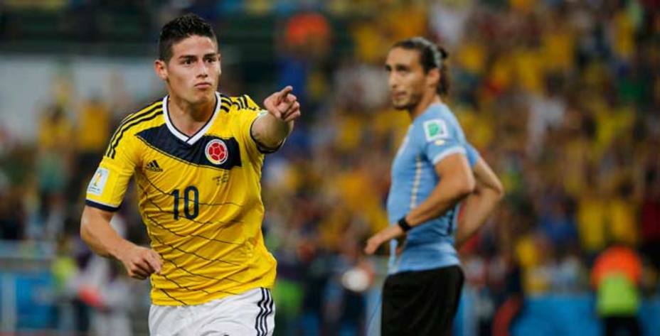James Rodríguez lleva a Colombia a cuartos por primera vez