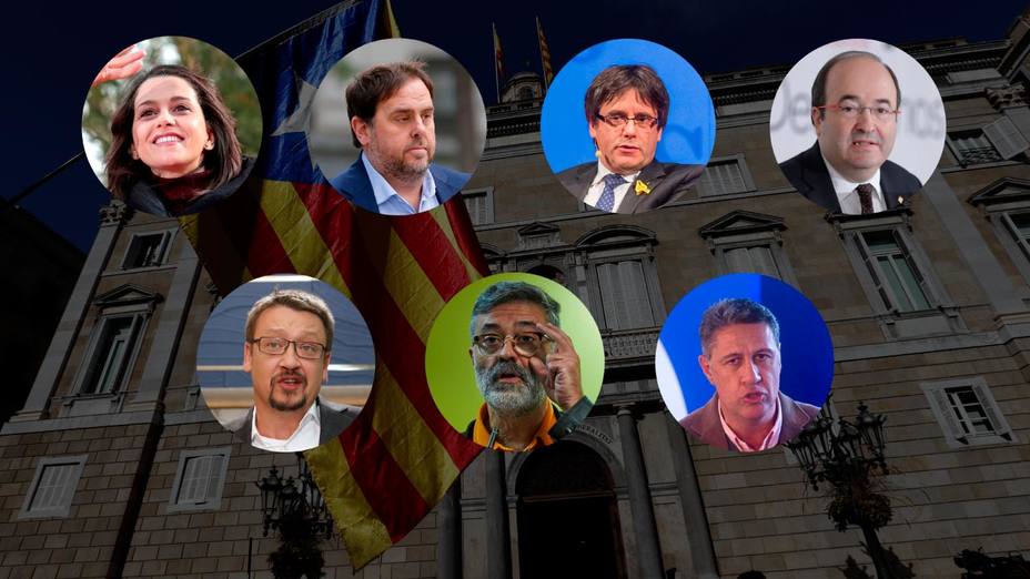 Infografía de los candidatos a la presidencia de Cataluña