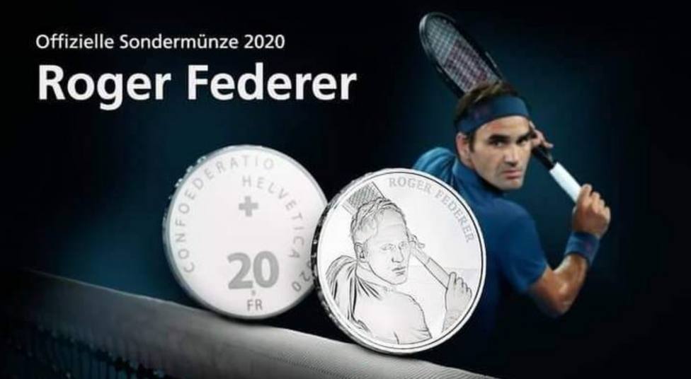 Suiza acuñará monedas de oro y plata con la cara de Roger Federer