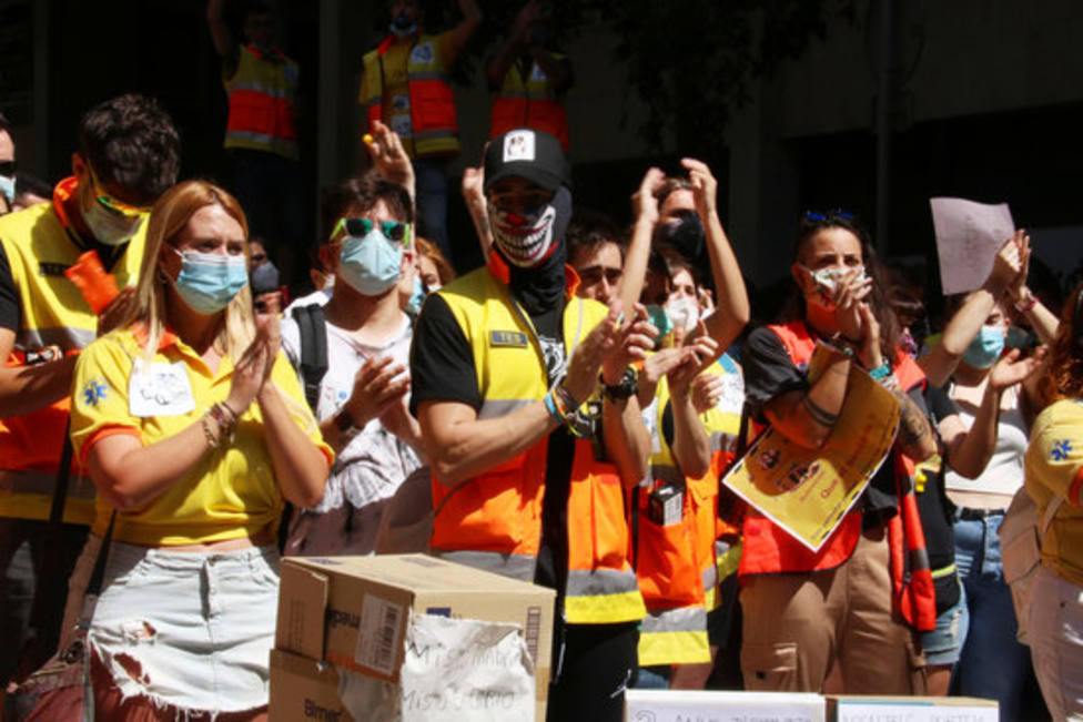 Trabajadores protestan en la movilización del pasado mes de junio.