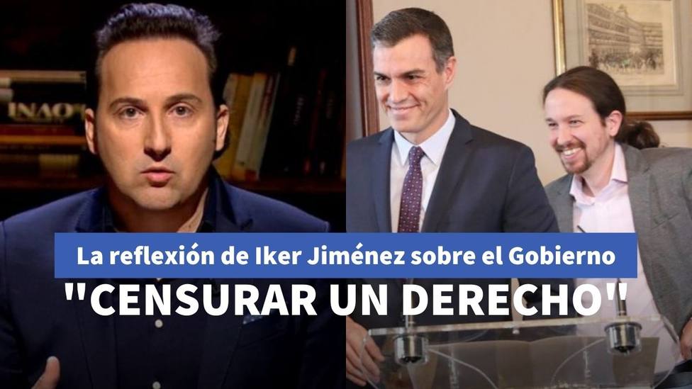 Iker Jiménez, Pablo Iglesias y Pedro Sánchez