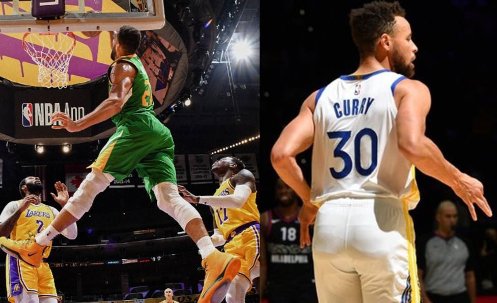 Victoria de Utah en el Staples Center; Curry, con 49 puntos, lidera el triunfo de los Warriors ante los Sixers