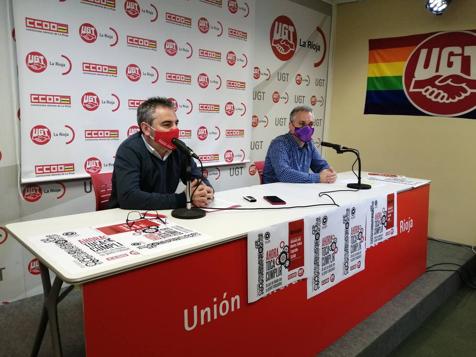 UGT y CCOO celebran el Primero de Mayo en La Rioja con la recuperación de la movilización en la calle