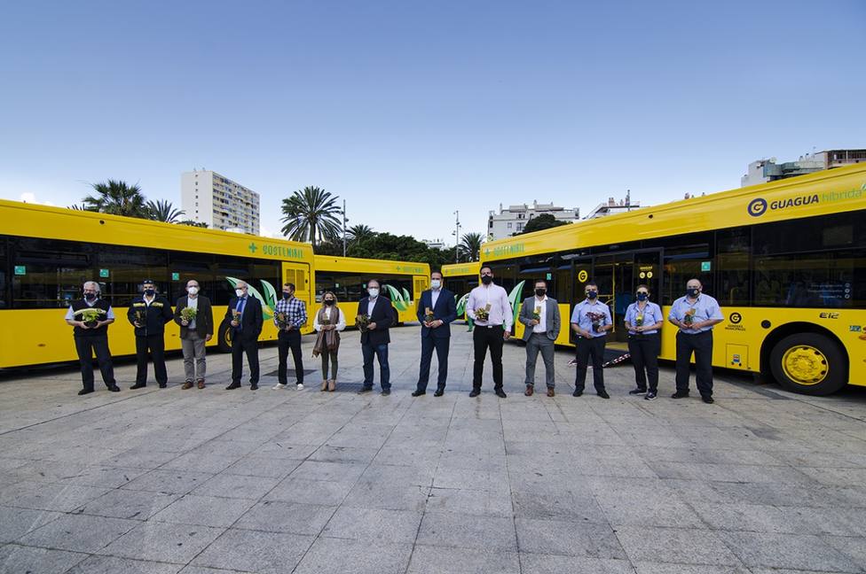 Guaguas Municipales renueva su flota con diez nuevos vehículos que reducen un 20% las emisiones de CO2