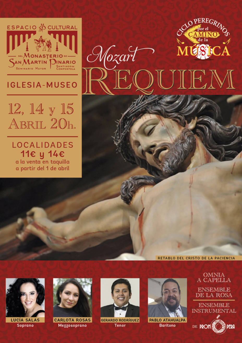 El Requiem de Mozart abre la programación cultural en San Martiño Pinario