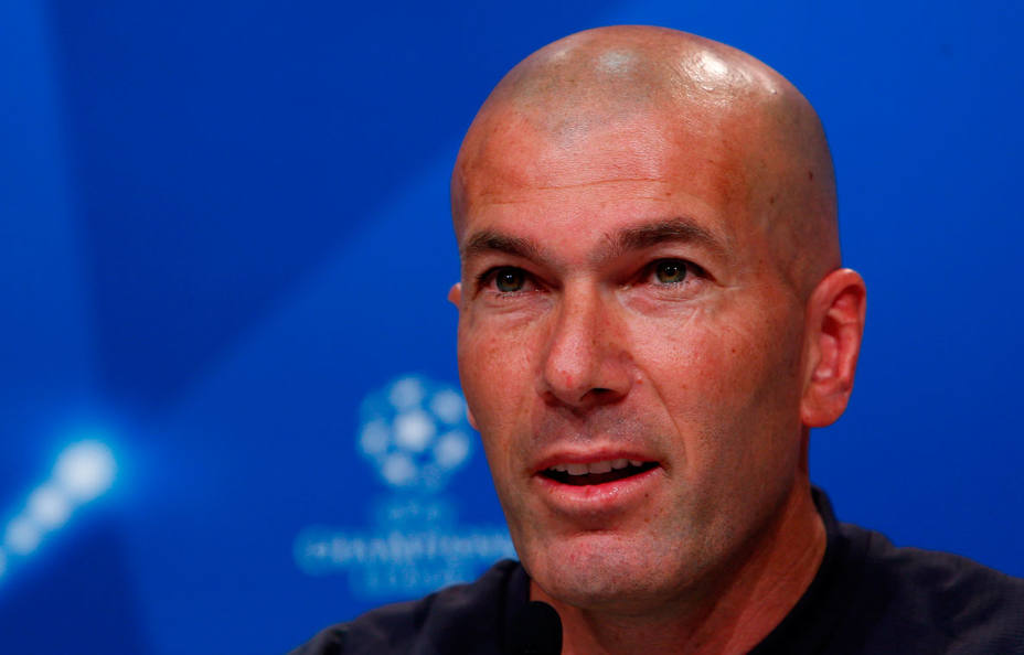 Zinedine Zidane, durante la rueda de prensa previa al partido ante el Bayern. REUTERS