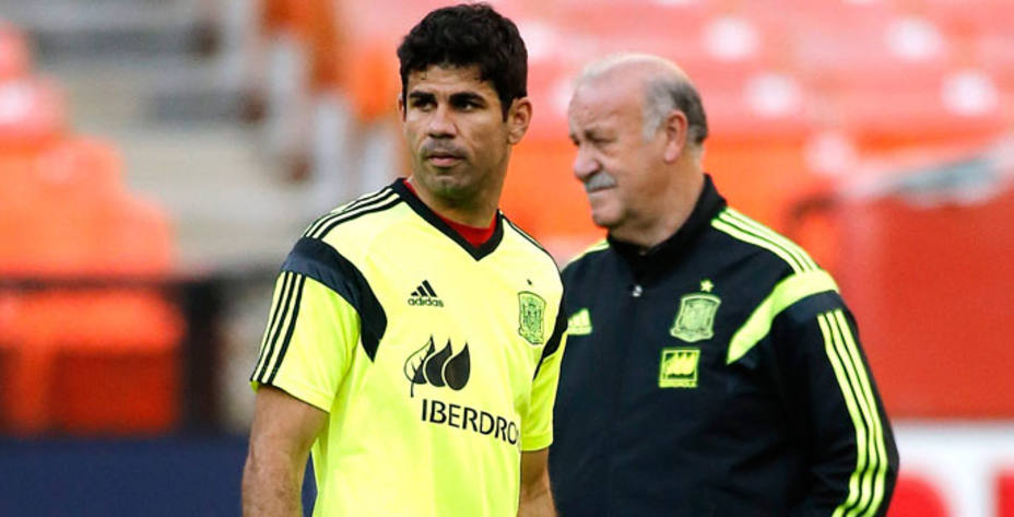 Diego Costa está muy feliz con la selección española. Reuters.