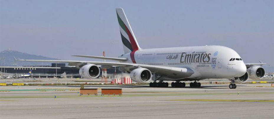 El Airbus A380 de Emirates. EFE