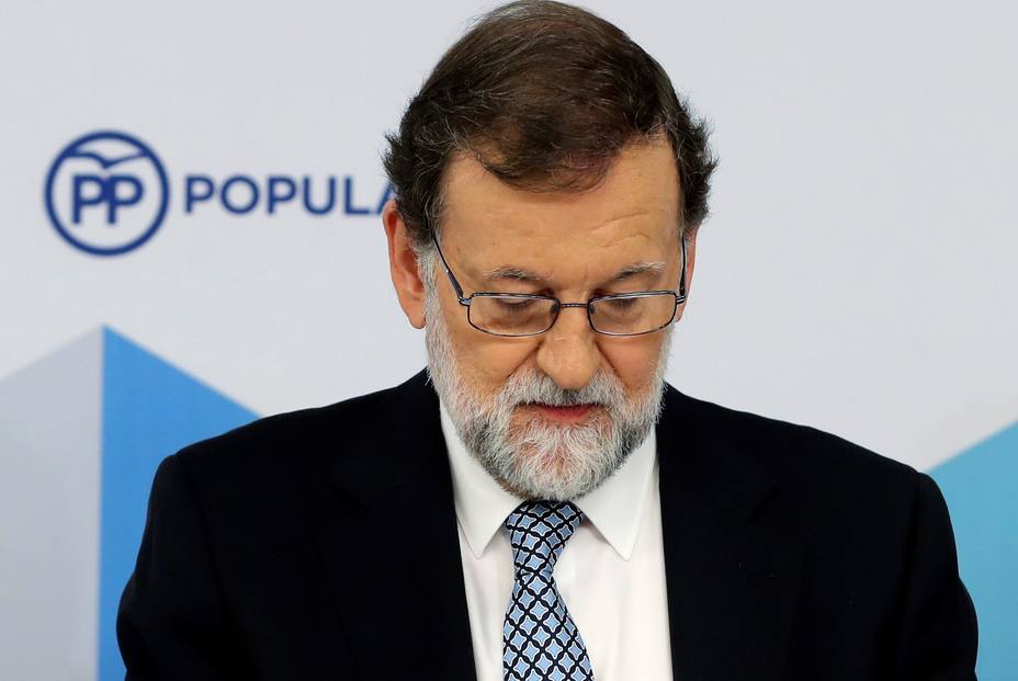 Rajoy ha trabajado estos días en la sombra desde su despacho de la calle Génova