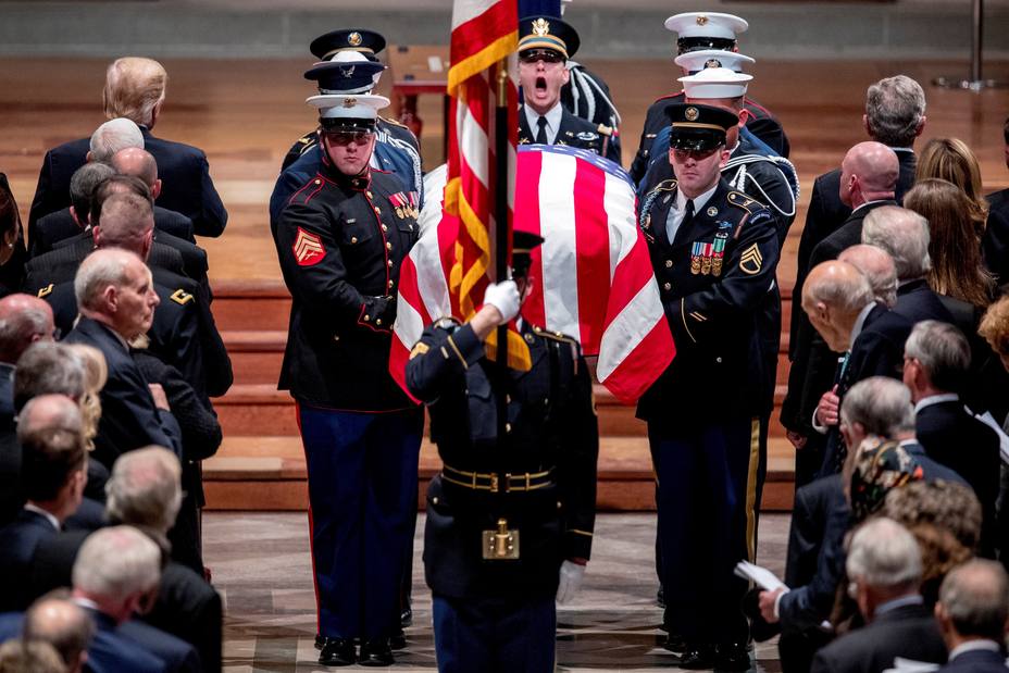 EEUU despide de George H.W. Bush con un emotivo funeral de Estado