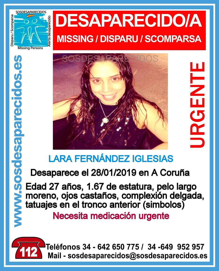 Lara Fernández Iglesias, coruñesa desaparecida