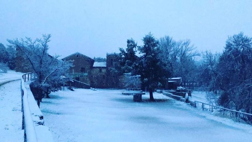 La primera nevada abundante de la temporada ha llegado a Sant Joan de Penyagolosa