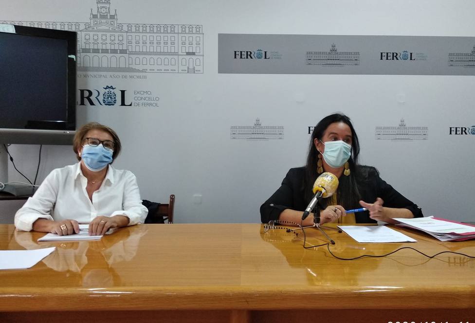Eva Martínez y Concha Rubio en rueda de prensa. FOTO: Concello de Ferrol