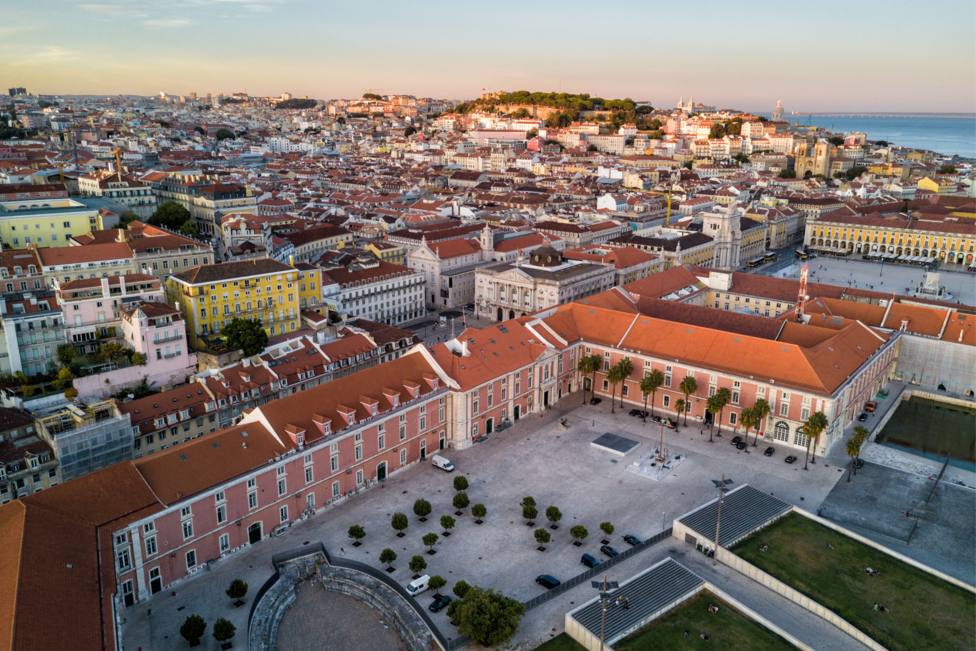 Vista aérea de la capital de Portugal, Lisboa
