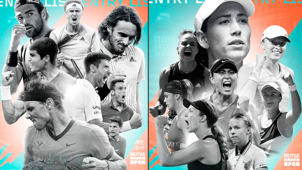 Carteles de los cuadros masculino y femenino del Mutua Madrid Open 2022
