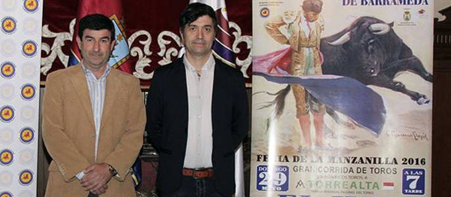 Carmelo García y Juan Oliveros durante la presentación de la Feria de la Manzanilla de Sanlúcar. FB C.G.