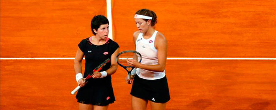 Carla Suárez y Garbiñe Muguruza (foto: EFE)