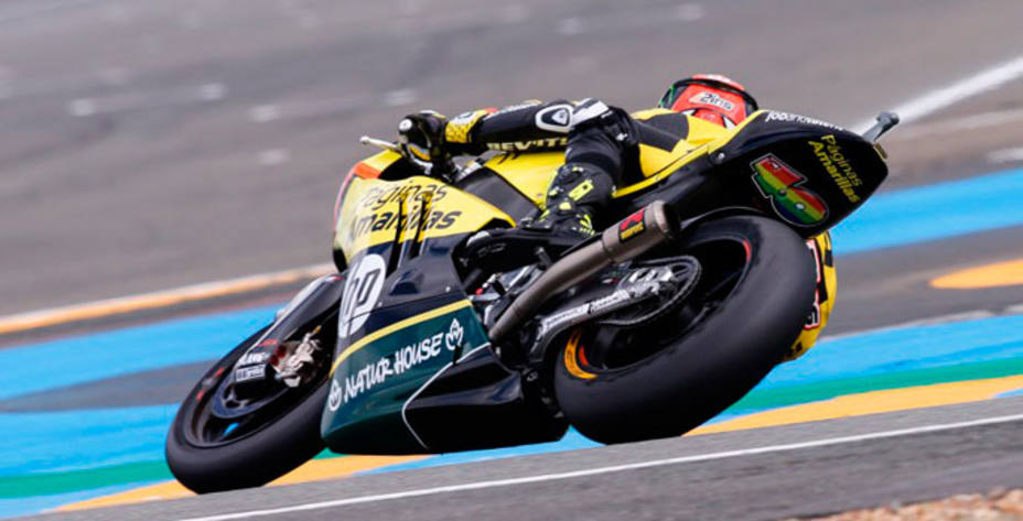 Alex Rins logró su primera pole de la temporada en Le Mans. Foto: MotoGP.