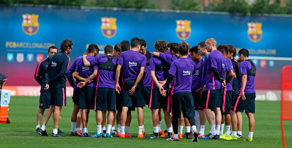 Último entrenamiento del año del Barcelona en su Ciudad Deportiva. Foto: FCB.