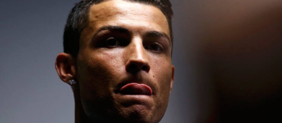 Cristiano Ronaldo, en la rueda de prensa de este domingo. REUTERS