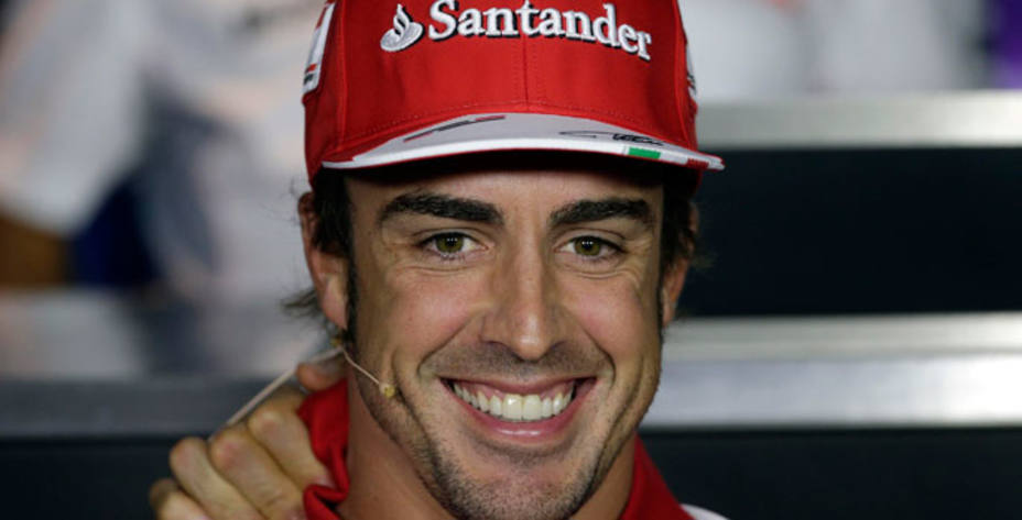 Alonso en la rueda de prensa hoy. Reuters.