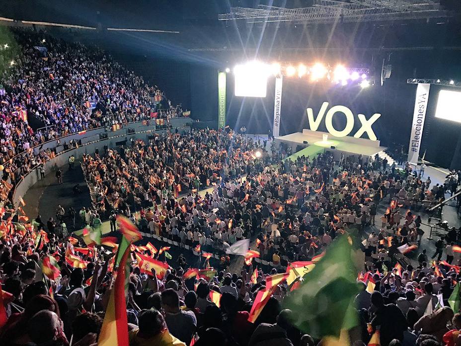 Vox llena el pabellón de Vistalegre con el objetivo de ganar escaños en las próximas elecciones
