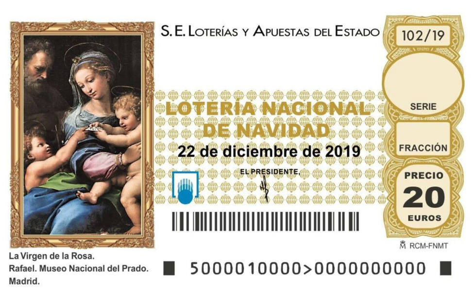 Décimo de la lotería de Navidad de 2019