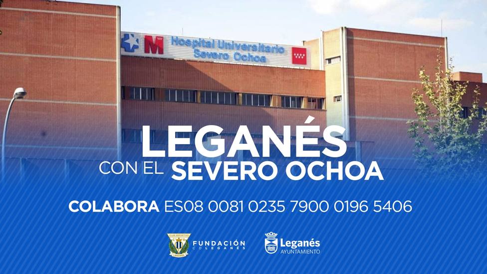 El Leganés dona 200.000 euros al Hospital Severo Ochoa para luchar contra el coronavirus