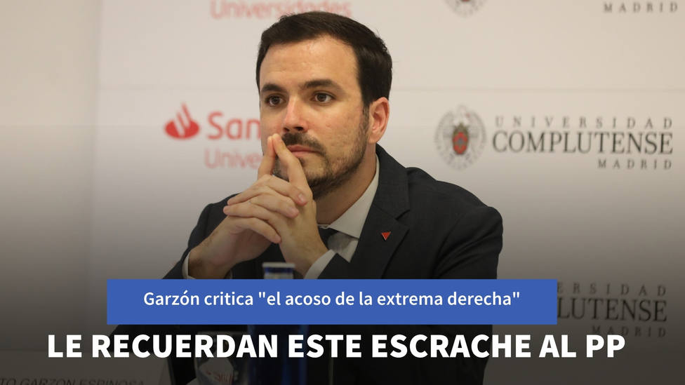 Garzón critica “el acoso de la extrema derecha” a Iglesias, Montero e hijos y le recuerdan este escrache al PP