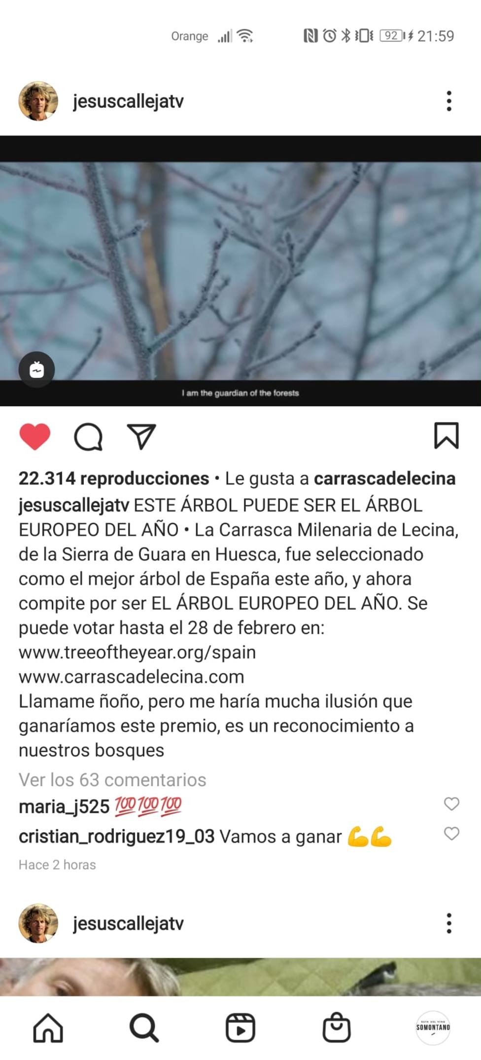 Jesús Calleja apoya carrasca Lecina