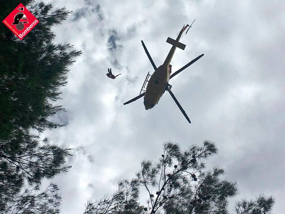 Rescatan a una senderista tras lesionarse el tobillo en la Sierra de Olta