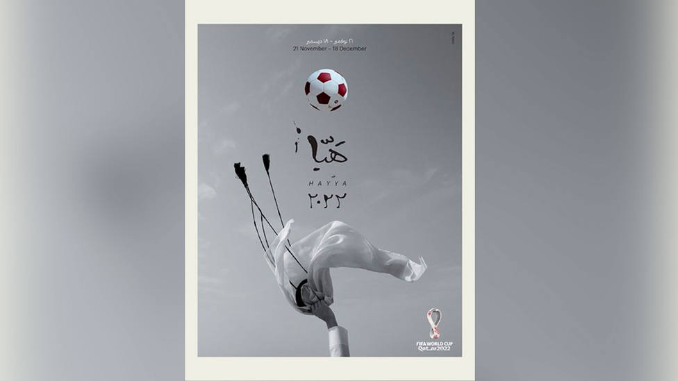 Imagen del cartel oficial del Mundial de Catar 2022