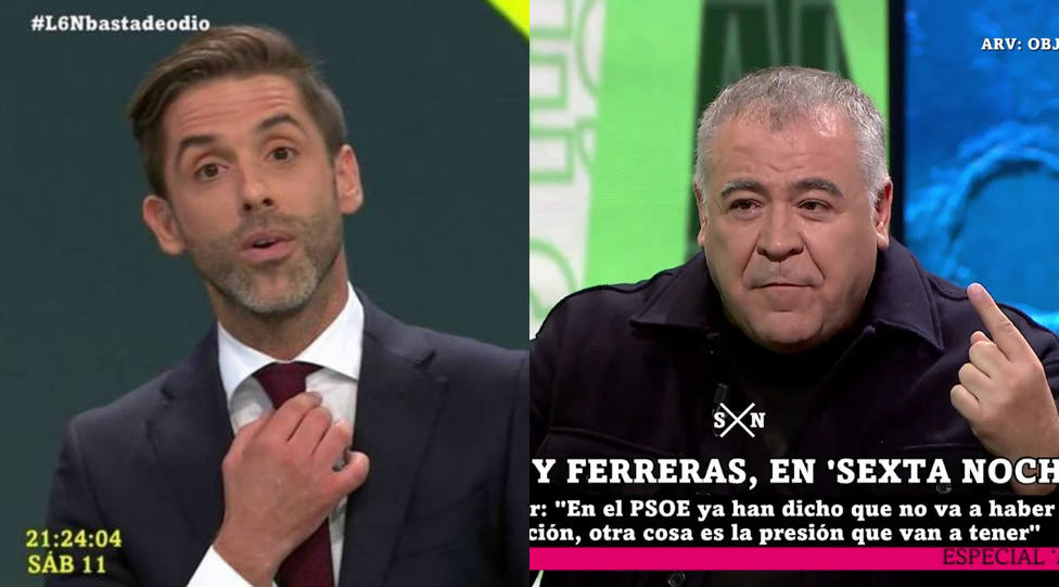 José Yélamo no da crédito por cómo se refiere a él Ferreras en plena entrevista de La Sexta Noche: Perdón