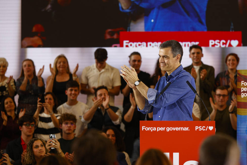 Pedro Sánchez, en un acto del PSC.