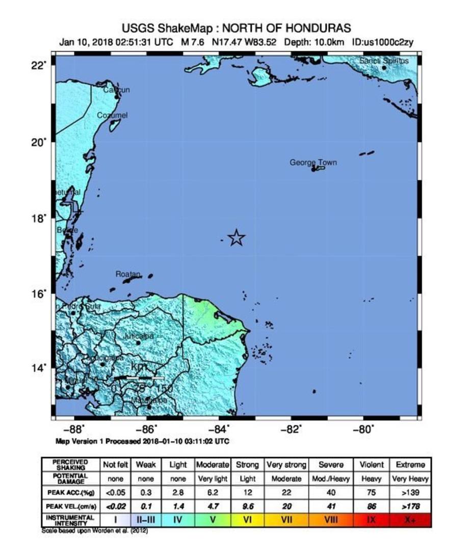Un fuerte terremoto sacude Honduras y Cuba y provoca una alerta de tsunami