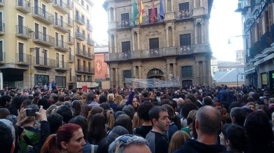 Protestas ante la sentencia de La Manada en Pamplona