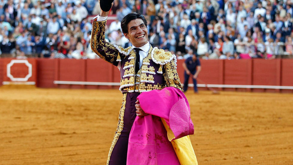 Pablo Aguado durante su triunfal tarde en la Feria de Abril de Sevilla