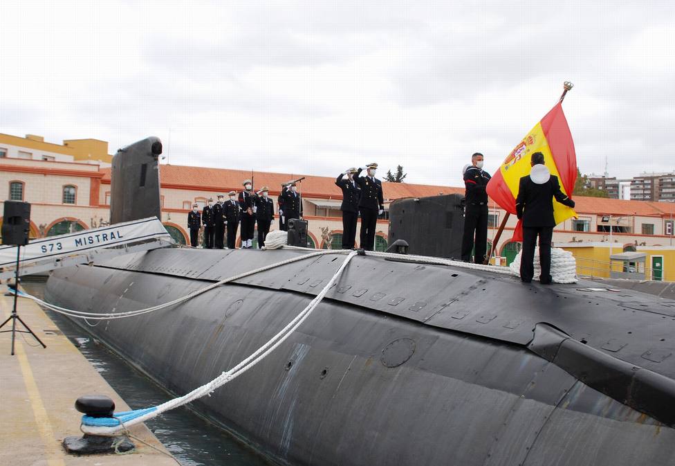 El submarino Mistral causa baja tras más de 35 años de servicio
