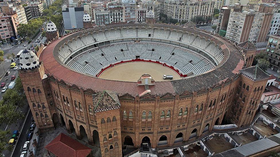 Vista aérea de la Monumental de Barcelona tomada días antes de su cierre en 2011