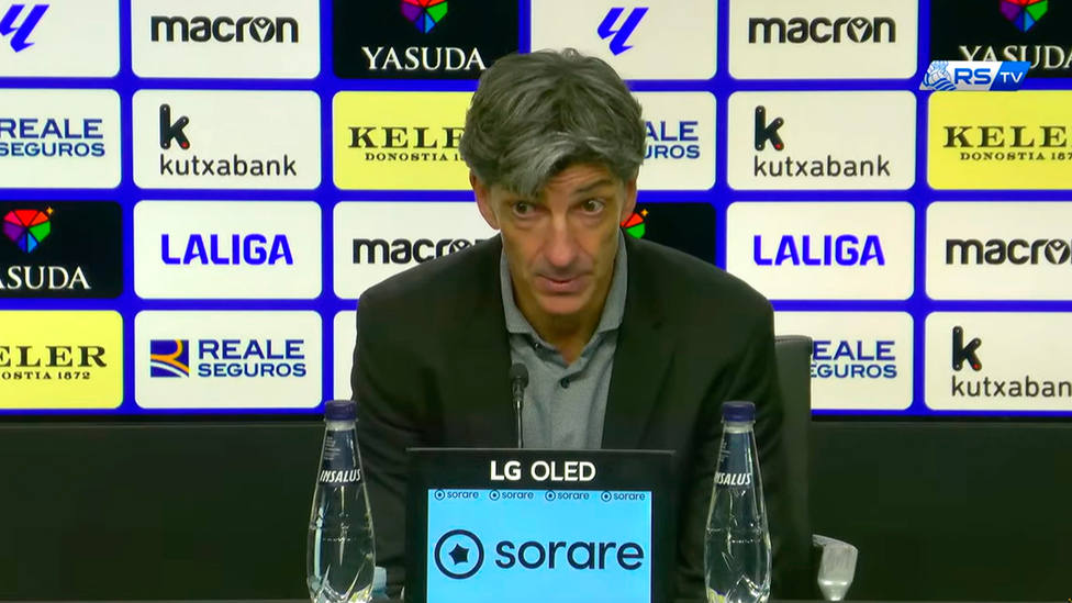 Imanol Alguacil, entrenador de la Real Sociedad, en rueda de prensa