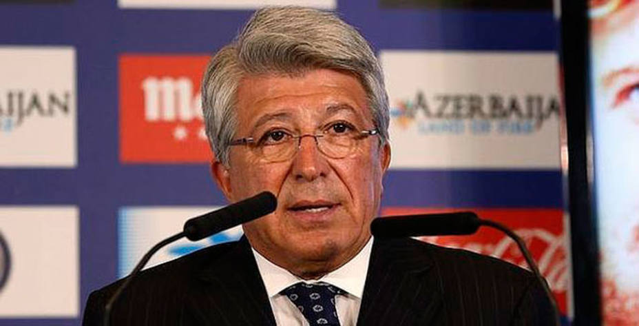 El presidente del Atlético de Madrid, Enrique Cerezo.