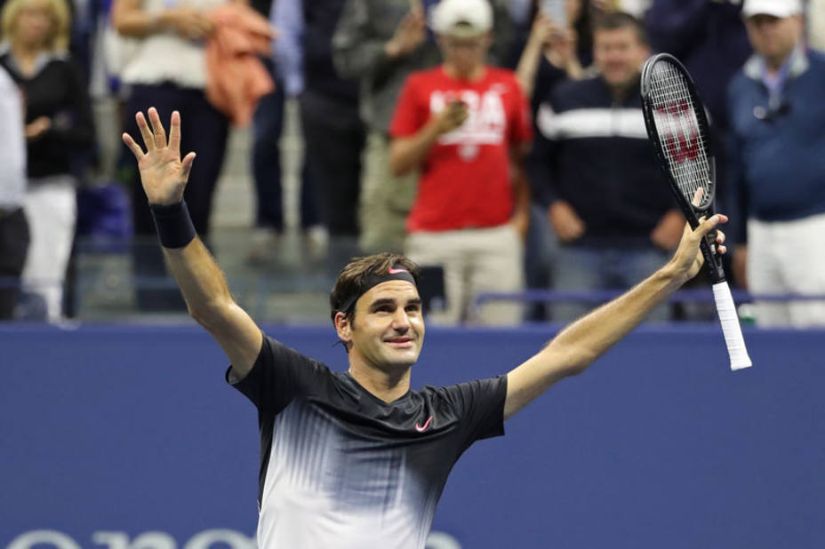 Roger Federer celebra su triunfo
