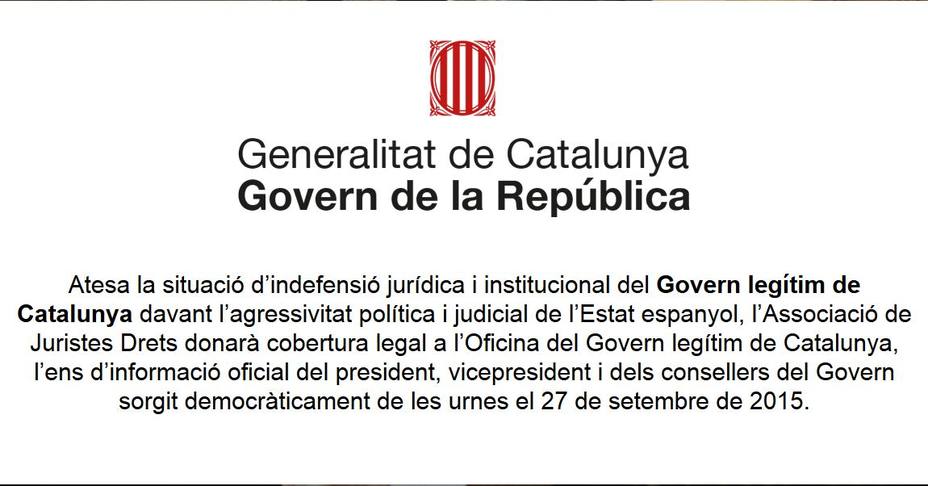 La portada de la web del Govern de la República.