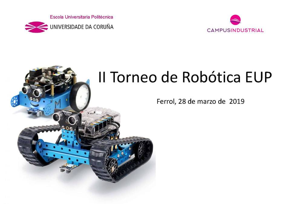 Cartel con el que se anuncia el torneo universitario de robótica - FOTO: UDC
