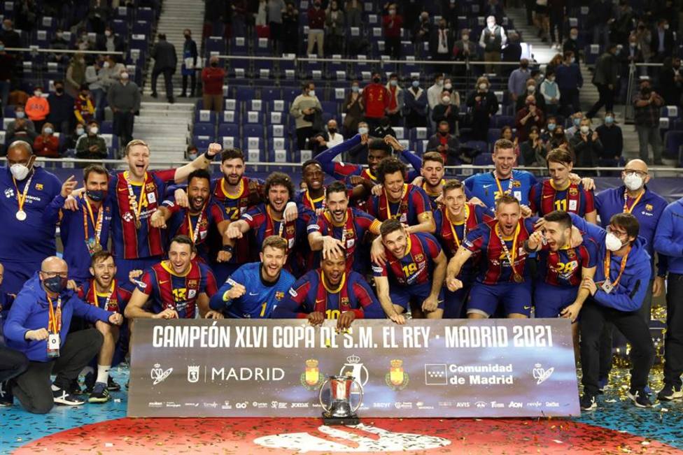 El Barcelona levanta su 25ª Copa del Rey tras vencer 27-35 en la final al Ademar de León