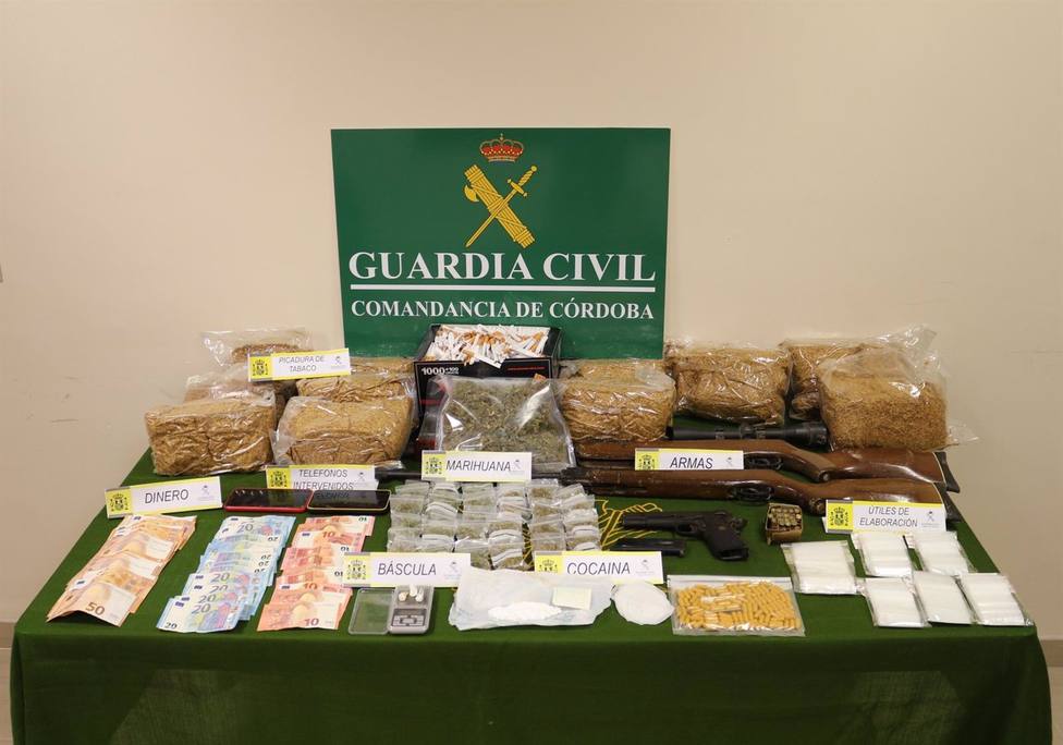 Detenida en Villanueva de Córdoba una pareja acusada de traficar con cocaína, marihuana y tabaco