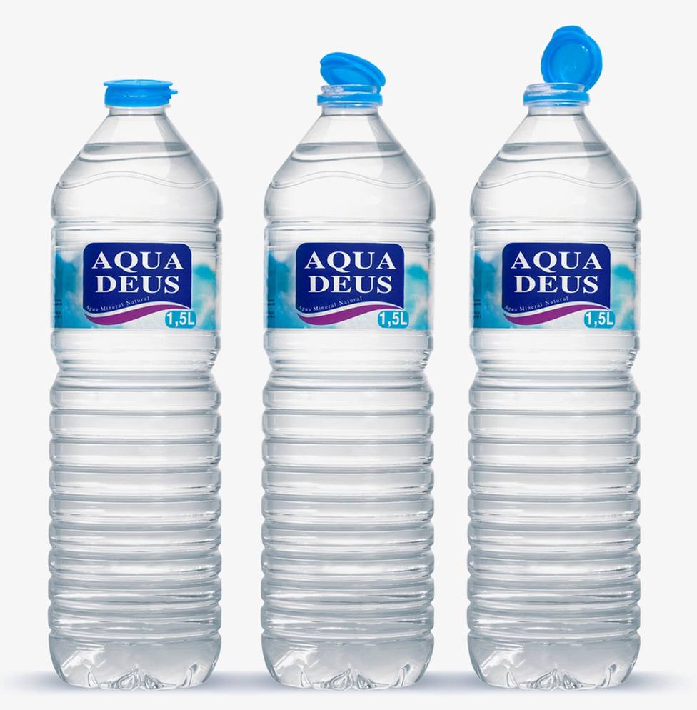 El formato de 1,5 litros de Aquadeus con tapón solidario